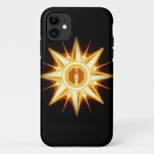 Steampunk Gold Compass Rose Altered Light iPhone 11 Case