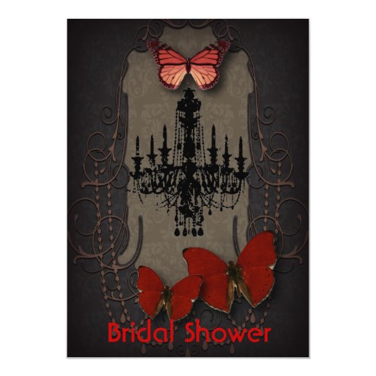steampunk goth butterfly paris vintage chandelier card