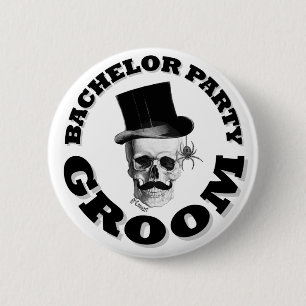 Steampunk Gothic bachelor party 6 Cm Round Badge