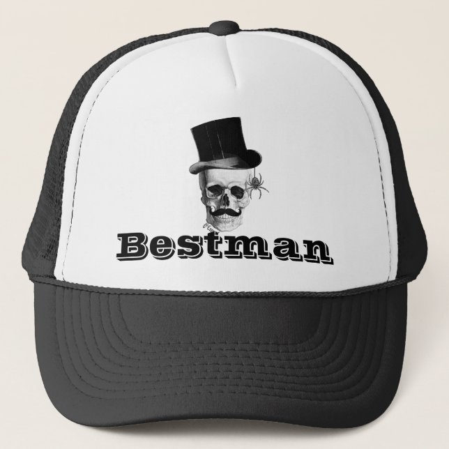 Steampunk gothic bestman trucker hat (Front)