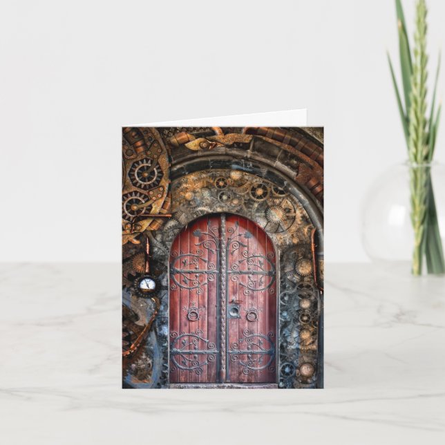 Steampunk Gothic Door  Card (Front)