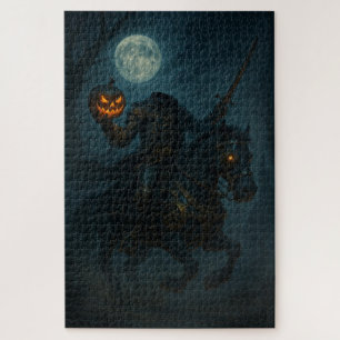 Steampunk Gothic Horror Headless Horseman Jigsaw Puzzle