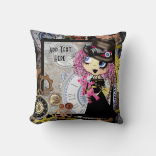 Steampunk Gothic Lolita - girly gifts Cushion