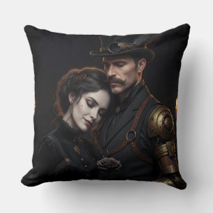 Steampunk Gothic Paar Kissen Cushion