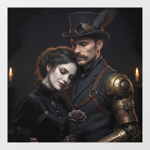 Steampunk Gothic Paar Window Cling