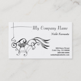 Steampunk Gothic Web Black and White Business Card