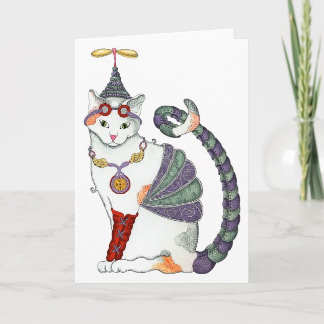 Steampunk Gretel Cat Card (Front)