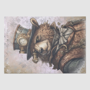Steampunk Grizzly Bear Tissue Paper