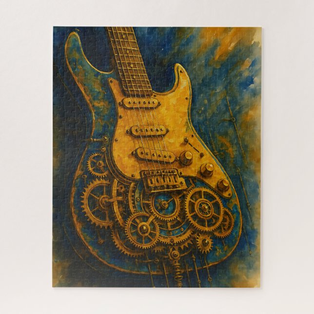 Steampunk Guitar Puzzle (Vertical)
