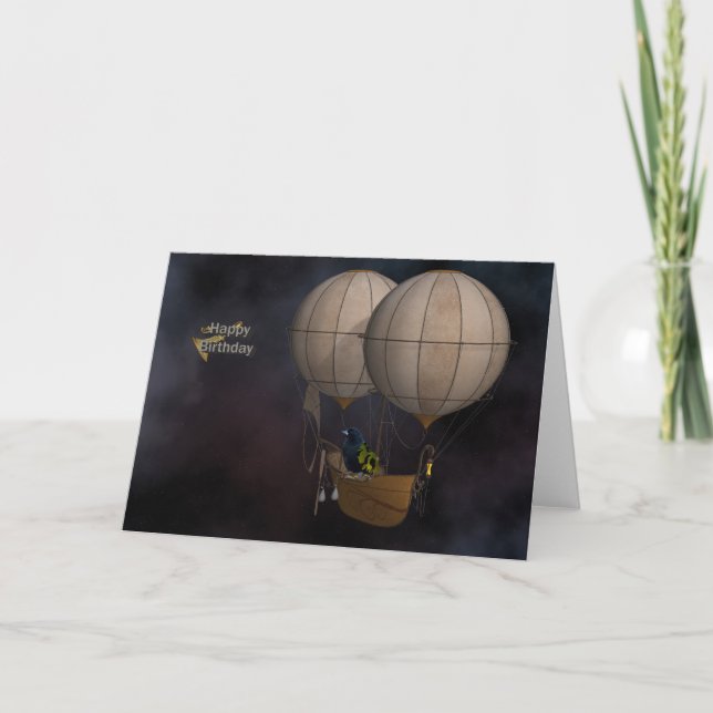 Steampunk Happy BIrthday Card (Front)