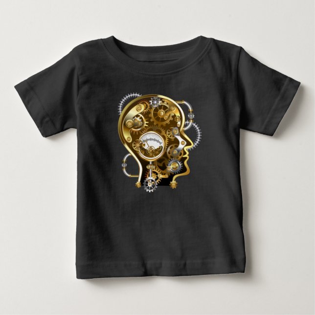 Steampunk head with manometer baby T-Shirt (Front)