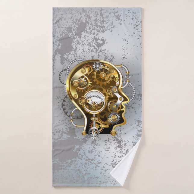 Steampunk head with manometer bath towel set (Bath Towel)