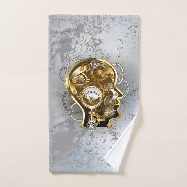 Steampunk head with manometer hand towel (Hand Towel)