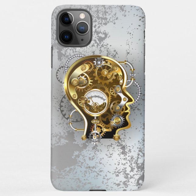 Steampunk head with manometer iPhone case (Back)