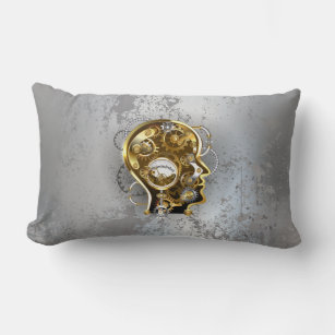 Steampunk head with manometer lumbar cushion