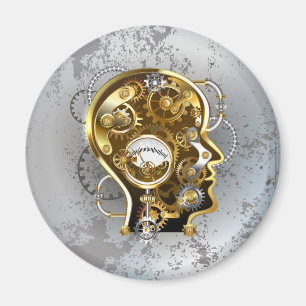 Steampunk head with manometer magnet