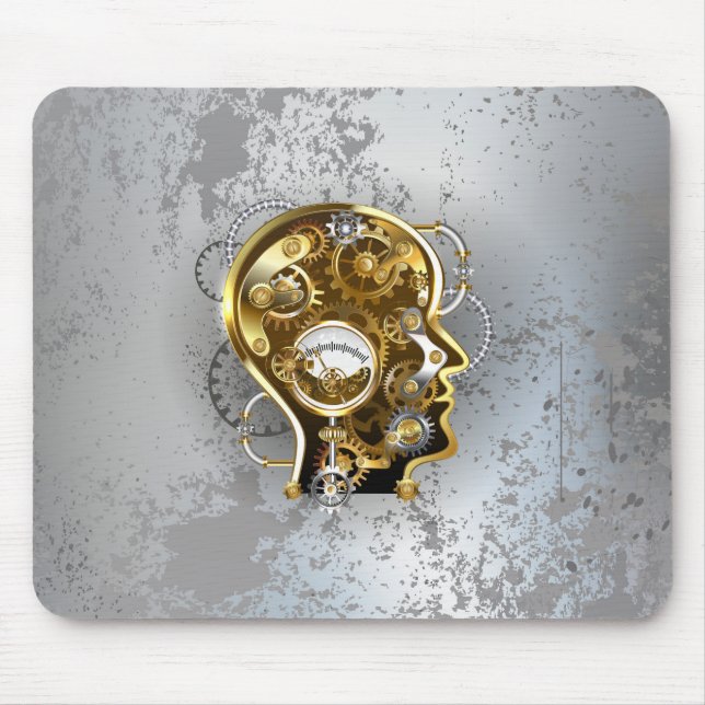 Steampunk Head with Manometer Mouse Mat (Front)