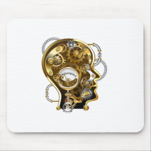 Steampunk Head with Manometer Mouse Mat