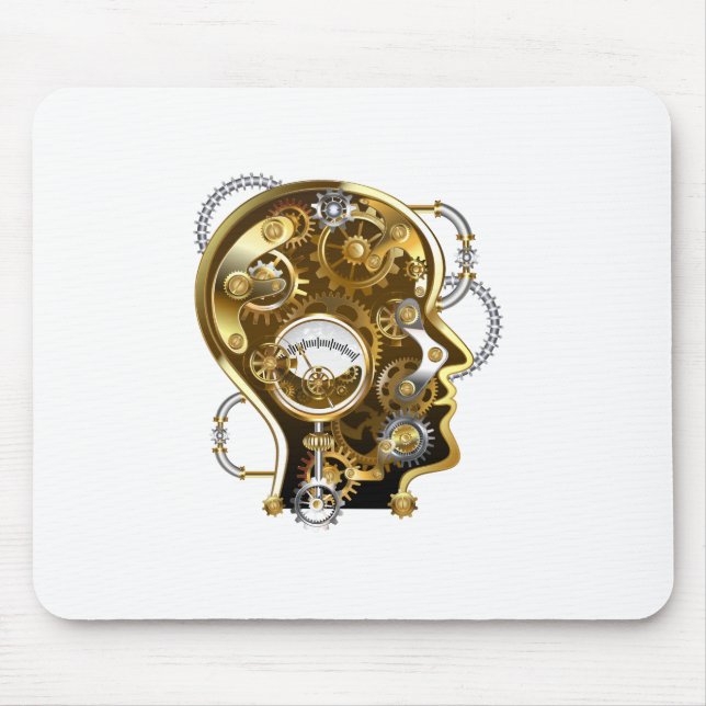 Steampunk Head with Manometer Mouse Mat (Front)