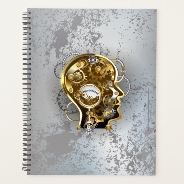 Steampunk head with manometer planner (Front)