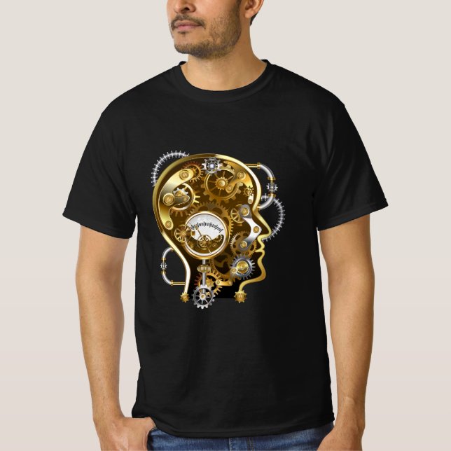 Steampunk head with manometer T-Shirt (Front)