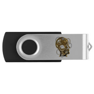Steampunk Head with Manometer USB Flash Drive