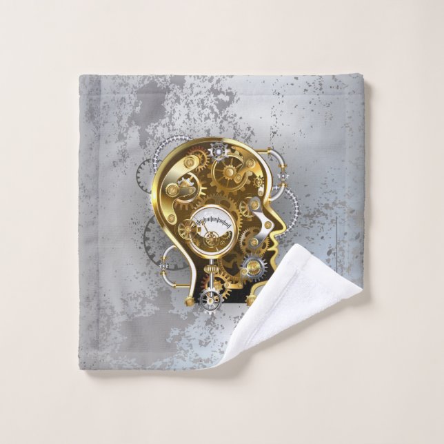 Steampunk head with manometer wash cloth (Wash Cloth)