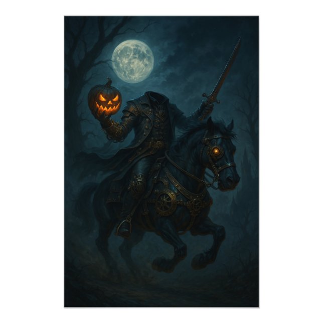 Steampunk Headless Horseman Photo Print (Front)