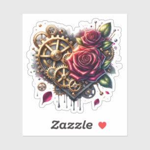 Steampunk Heart and Roses