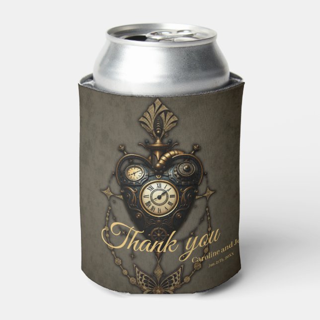 Steampunk heart,  can cooler (Can Front)