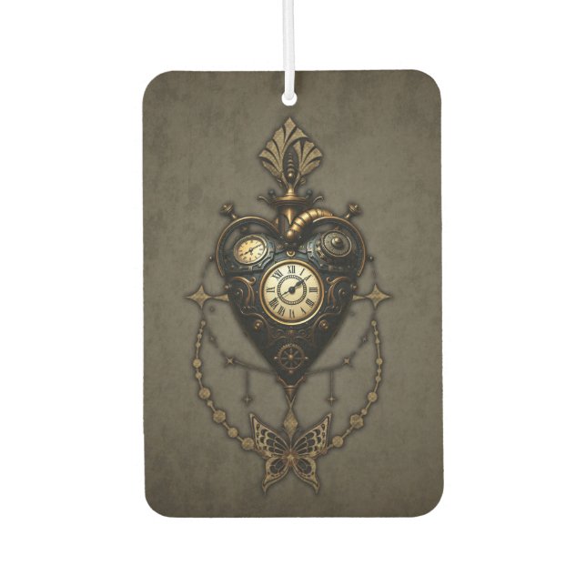 Steampunk heart,  car air freshener (Front)