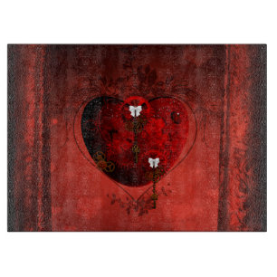 Steampunk heart cutting board