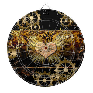 Steampunk heart dartboard
