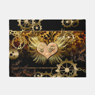 Steampunk heart doormat