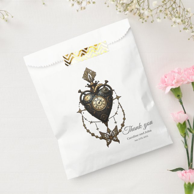 Steampunk heart,  favour bags (Sealed)