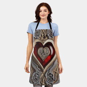 Steampunk Heart – Intricate Mechanical Love Apron