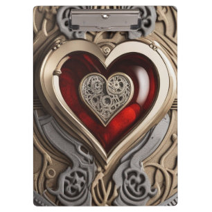 Steampunk Heart – Intricate Mechanical Love  Clipboard