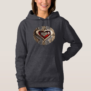 Steampunk Heart – Intricate Mechanical Love  Hoodie