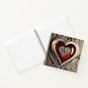 Steampunk Heart – Intricate Mechanical Love Notebook