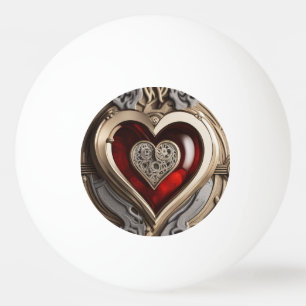 Steampunk Heart – Intricate Mechanical Love  Ping Pong Ball