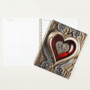 Steampunk Heart – Intricate Mechanical Love  Planner
