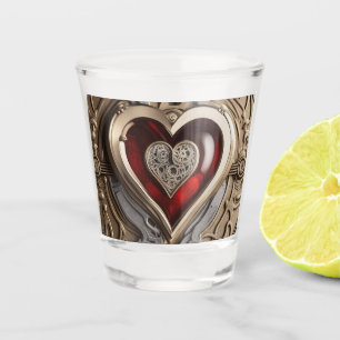Steampunk Heart – Intricate Mechanical Love Shot Glass