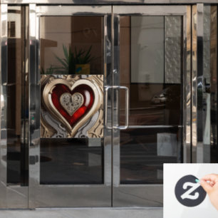 Steampunk Heart – Intricate Mechanical Love Window Cling