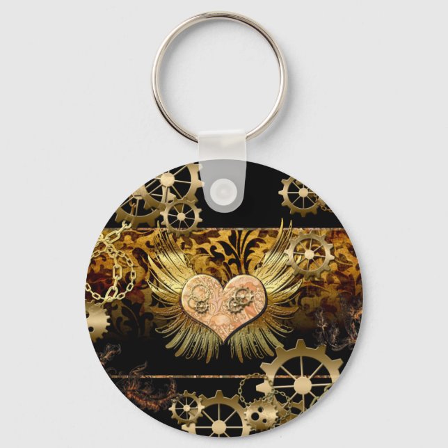 Steampunk heart key ring (Front)