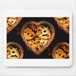 steampunk heart mouse mat