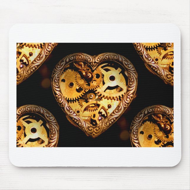 steampunk heart mouse mat (Front)