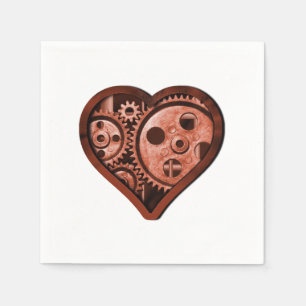 Steampunk Heart Napkin