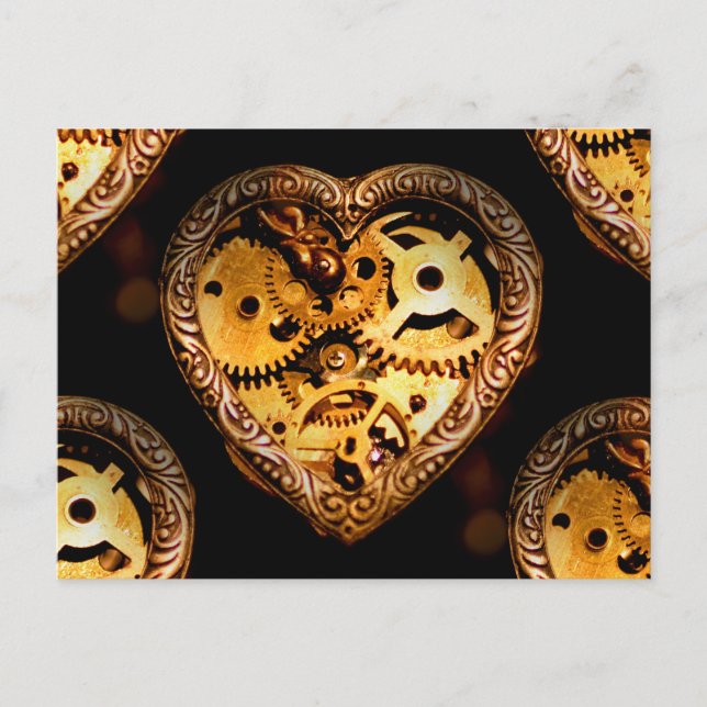 steampunk heart postcard (Front)