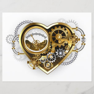 Steampunk Heart with a Manometer