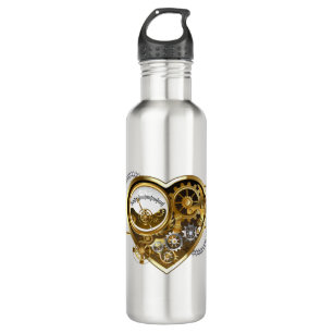 Steampunk Heart with a Manometer 710 Ml Water Bottle